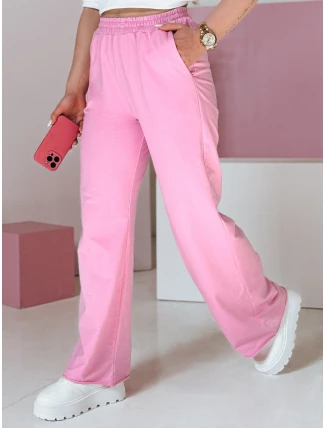 Dámské tepláky se širokými nohavicemi DRESLINA růžová FashionStreet UY2691