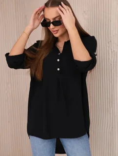 Halenka s prodlouženým zadním dílem 27975 černá - Kesi