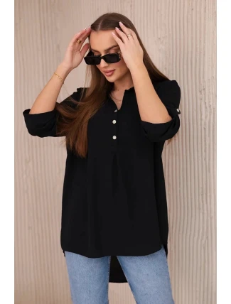 Halenka s prodlouženým zadním dílem 27975 černá - Kesi