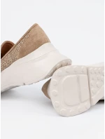 Luxusní dámské polobotky hnědé platforma Luxusní dámské polobotky hnědé platforma