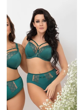 Gorsenia B004 Kasja Brazilské kalhotky Zelená S-2XL