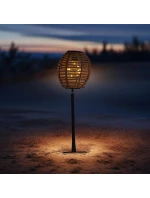 SOLÁRNÍ KULOVÁ LAMPA RATAN HNĚDÁ PROGARDEN