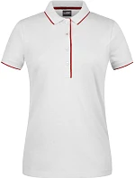 Daiber JN 727 Dámské piqué polo s kontrastní légou 02.0727 white/red