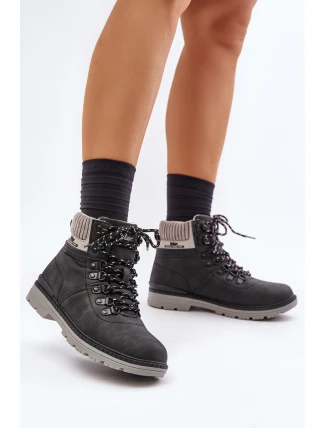 Zateplené dámské kotníkové boty Lee Cooper černé LCJ-24-03-3043