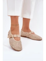 Baletky S Pletením A Pásky Béžové Partheda