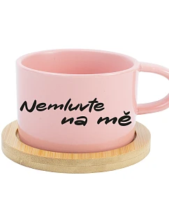 NEMLUVTE NA MĚ - růžový hrníček makronka 200 ml