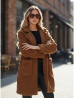 Dámský zimní kabát teddy fur brown FashionStreet NY0752z