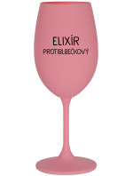 ELIXÍR PROTIBLBEČKOVÝ - růžová sklenice na víno 350 ml