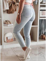 Dámské úzké džínové kalhoty s páskem DIEGONO modré FashionStreet UY2424 Dámské úzké džínové kalhoty s páskem DIEGONO modré FashionStreet UY2424