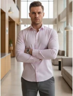 Pánská elegantní hladká světle fialová košile SLIM FIT FashionStreet DX2683