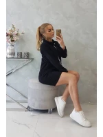 Šaty s kravatou černé