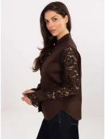 MI KS košile C229.16P tmavě hnědá