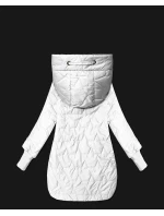 Damska kurtka z zamkami po bokach Goodlookin biała (B8578-26)