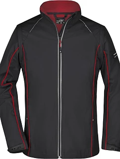 Daiber JN 1121 Dámská softshell bunda s odepínacími rukávy 02.1121 black/red