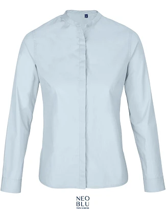 NEOBLU Bart Women Popelínová halenka s dlouhým rukávem 24.3787 soft blue NEOBLU Bart Women Popelínová halenka s dlouhým rukávem 24.3787 soft blue