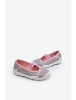 Papuče Baletky S Vzorem Befado 116X328 Šedě-Růžové