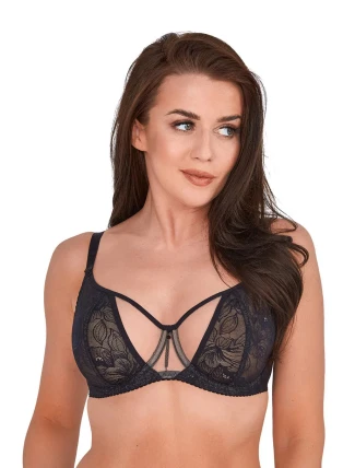 Dámská podprsenka Delia BS0 1208 Černá s tělovou - Gaia Dámská podprsenka Delia BS0 1208 Černá s tělovou - Gaia