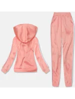 Světle růžový dámský komplet - krátká mikina a kalhoty (YP-1107) Světle růžový dámský komplet - krátká mikina a kalhoty (YP-1107)