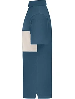 Daiber 8050 Bio polo "Colour-Block" 02.8050 dusty blue/sandstone