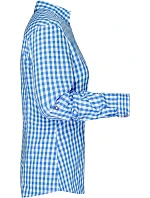 Daiber JN 637 Popelínová kostkovaná halenka tradiční styl 02.0637 royal/white Daiber JN 637 Popelínová kostkovaná halenka tradiční styl 02.0637 royal/white