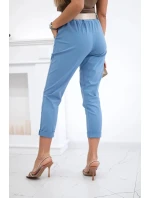 Kalhoty Puntor s páskem džínovina