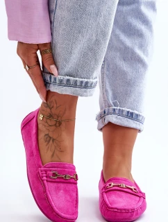 Dámské klasické semišové mokasíny růžové Corinell