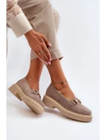 Zazoo 3429 Zamszové Dámské Mokasíny S Ozdobou Hnědé Zazoo 3429 Zamszové Dámské Mokasíny S Ozdobou Hnědé