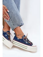 Dámské Tenisky Na Platformě GOE RR2N4103 Tmavě Modré