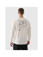 Pánské tričko oversize s potiskem a dlouhým rukávem 4F 4FWAW24TLONM315-11S