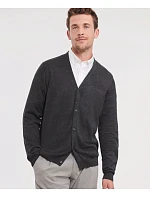 Russell Athletic 715M Pánský pletený cardigan s výstřihem do V 11.715M charcoal marl Russell Athletic 715M Pánský pletený cardigan s výstřihem do V 11.715M charcoal marl