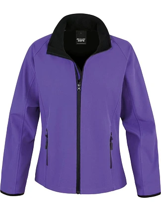 Result R 231F Dámská 2-vrstvá softshell bunda "Printable" 30.231F purple/black