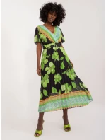 Šaty DHJ SK 11331 5.19 černá a zelená Šaty DHJ SK 11331 5.19 černá a zelená