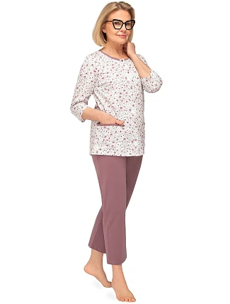 Pyžamo Martel Kasia II 266 3/4 M-3XL rozepínací Pyžamo Martel Kasia II 266 3/4 M-3XL rozepínací
