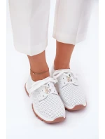 Kožené Polobotky Dámské S Připínacím Klipem Artiker 54C1810 Bílé