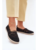Krajkové Espadrilky Dámské Černé Adelira