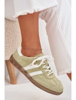 Nízké Kožené Sneakery Dámské Limetkové Ismina