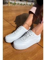 Dámské nízké tenisky z ECO kůže Big Star – bílé