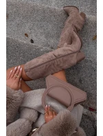 Zateplené dámské kovbojské kozačky Mavine – béžové