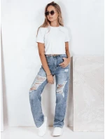 Dámské džínové kalhoty s dírami modré FashionStreet UY2812