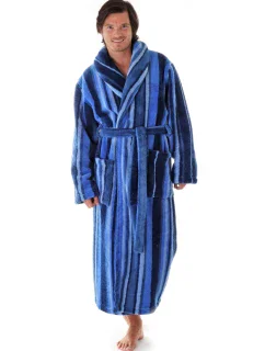 Pánský župan Joe 3130 pruhovaný modrý - Vestis