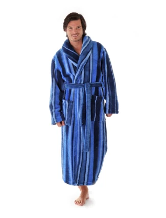 Pánský župan Joe 3130 pruhovaný modrý - Vestis Pánský župan Joe 3130 pruhovaný modrý - Vestis