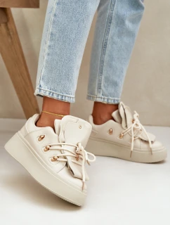 Dámské tenisky na platformě béžové Dolistana