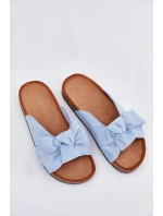 Dámské Pantofle Na Korek S Mašlí Modré Seressa