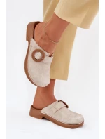 Dámské Pantofle S Přezkou Inblu Béžové TF000001