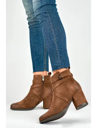 Dámské boty na podpatku 260037FX hnědé - Laura LA.FI Dámské boty na podpatku 260037FX hnědé - Laura LA.FI