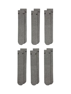 Nike Everyday Cush Crew 6 párů šedých ponožek SX7666 064