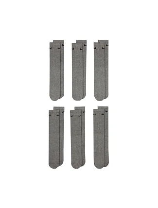 Nike Everyday Cush Crew 6 párů šedých ponožek SX7666 064