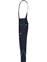 Daiber JN 848 (62) Pracovní kalhoty s laclem - Color 02.848X navy/turquoise Daiber JN 848 (62) Pracovní kalhoty s laclem - Color 02.848X navy/turquoise