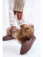 Dámské semišové sněhule s kožešinovou šedou Alexa Dámské semišové sněhule s kožešinovou šedou Alexa