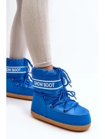 Dámské vázané sněhové boty modré Soia